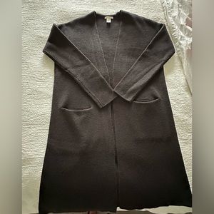 Black long cardigan / duster